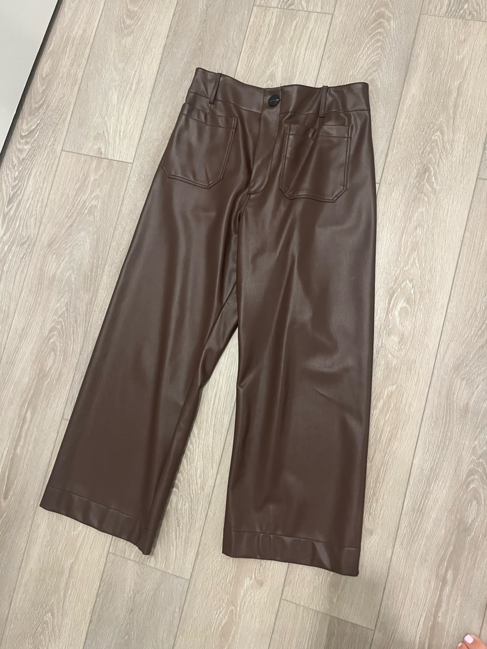 Maeve Colette Brown Faux Leather Pants Size 31